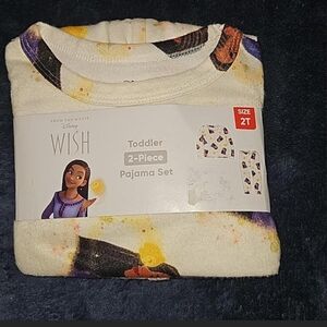 Disney Wish Toddler Pajama Set - White and Black 2t Nwt